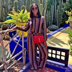 Pretty Little Thing oversize long sleeve shirt with matching wide leg pants